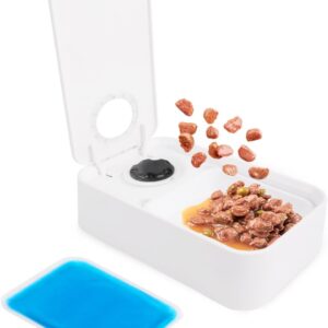 Timed Dog Feeder with Ice Pack – 1 Meal | Automatic Pet Food Dispenser | Portion Control | Keep Fresh | Ideal for All Dog Breeds (1 Meal)