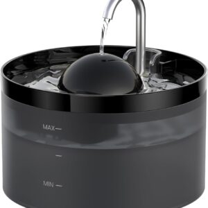 108oZ Cat Water Fountain, Pet Waterer Fountain with Ultra Silent Pump, Activated Carbon Filter Keep Water Fresh, Faucet Design, Anti Sputtering, Suit for All Kinds of Cat