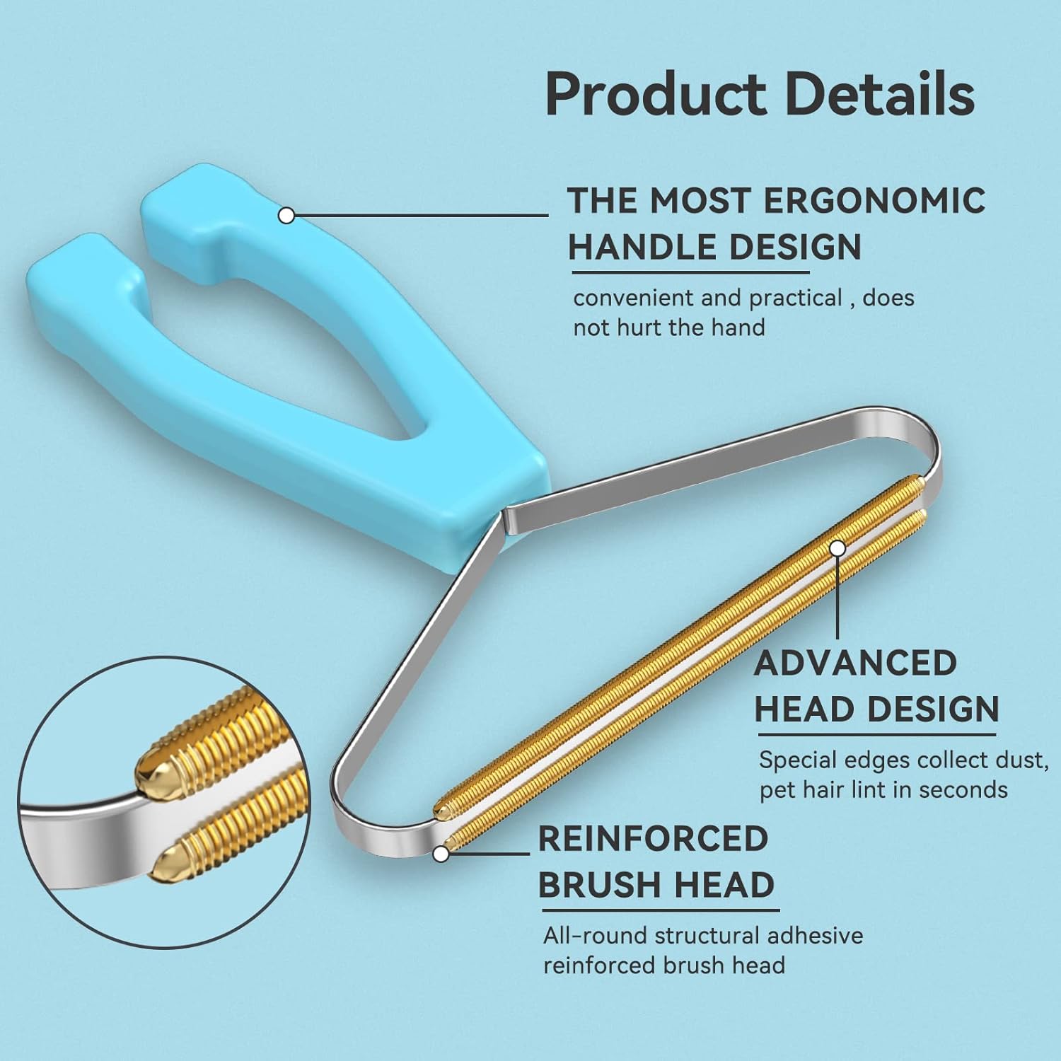 Pet Hair Cleaning Brush - Universal Hair Removal Tool for Carpets, Home, and Pets - Image 2