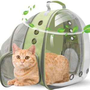 Cat Backpack Carrier, Expandable Breathable Pet Bubble Backpack for Cat Small Dog Airline Approved Pet Travel Carrying Bag for Hiking, Travel, Camping & Outdoor